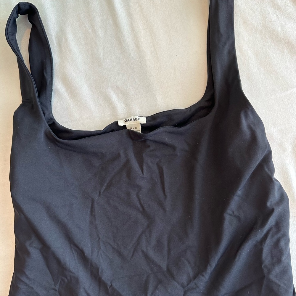 Garage Sleek Black Sleeveless Top